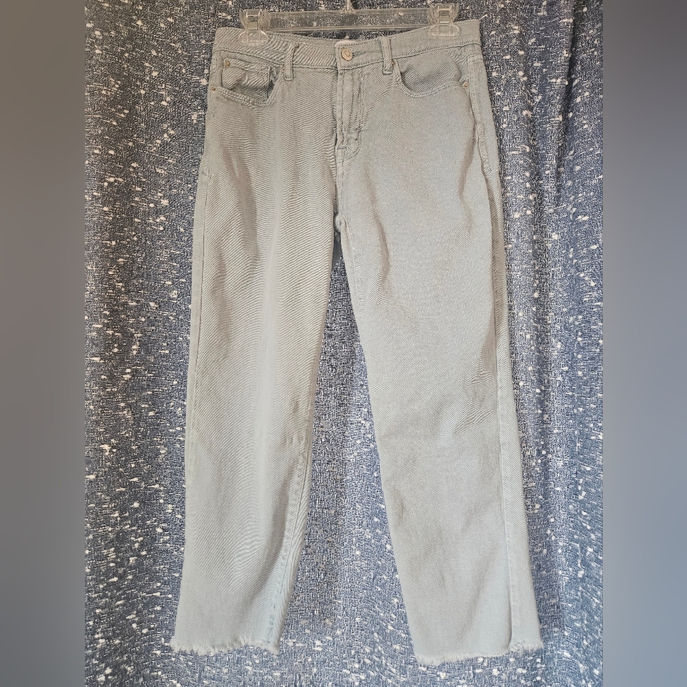 Kensie Dusty Blue Straight Leg Cropped Jeans Classic Style Size 4